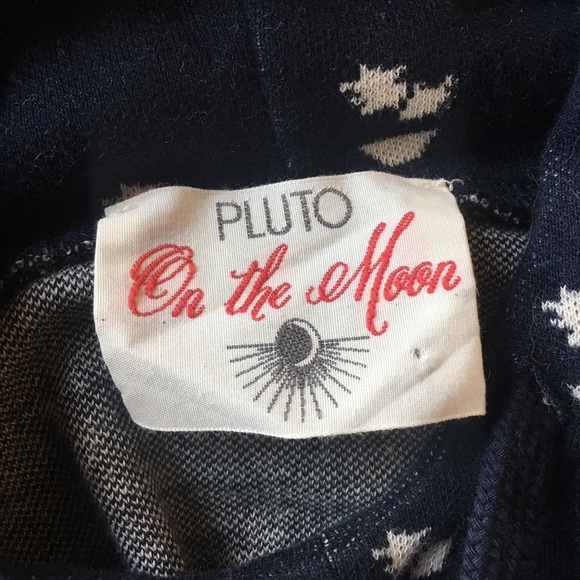 Anthropologie Pluto on the Moon Women’s Navy Cactus Hoodie Sweatshirt Pullover S - Picture 7 of 7
